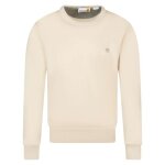 Pull coton maille pique - timberland - homme - col arrondi - cru / blanc