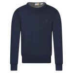 Pull coton maille pique - timberland - homme - marine - bleu - col arrondi