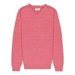 Pull en coton rouge pour homme - teddy smith - col v - coupe droite