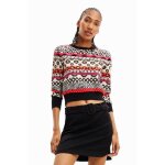 Pull court frises femme desigual