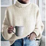 Pull court uni femme hiver maille beige décontractée col montant large pas cher manches longue sweat ... Pull court uni femme hiver maille beige décontractée col montant large pas cher manches longue sweat ...