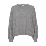 Pull courte femme b. young omuna - mid grey melange - 2xl Pull courte femme b. young omuna - mid grey melange - 2xl