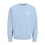 Pull enfant - jack & jones - charge - imprim - coupe relax - poignets lastiques