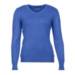 Pull femme - belle femme - col v - laine et cachemire - bleu roi - automne / hiver Pull femme - belle femme - col v - laine et cachemire - bleu roi - automne / hiver