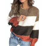 Pull femme chic chaud ray - findpitaya - hiver - col rond - manche longue - gris
