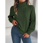 Pull femme col roulé automne hiver en tricot casual pullover lâche manches longues couleur unie confortable ... Pull femme col roulé automne hiver en tricot casual pullover lâche manches longues couleur unie confortable ...