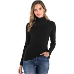 Pull femme col roul tricot hiver chaud thermal chic ajust moderne serr col montant confortable sous ...