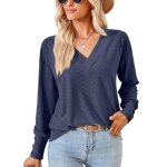 Pull femme col v insfity - printemps automne - bleu - taille eu Pull femme col v insfity - printemps automne - bleu - taille eu