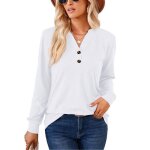 Pull femme col v manches longues couleur unie casual pullover lâche confortable pour printemps et automne ... Pull femme col v manches longues couleur unie casual pullover lâche confortable pour printemps et automne ...