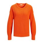 Pull femme - jack & jones - mila twist - rouge orange - 100% coton - manches longues