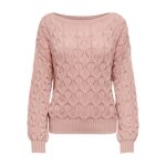 Pull femme - only licence - brynn life structure - adobe rose - col rond - bords ctels