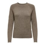 Pull femme - only - rica life - marron - col rond - manches longues - taille s
