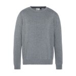 Pull fin col rond - schott - homme - 100% coton - gris - manches longues