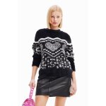 Pull frises c?urs femme desigual