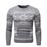 Pull - funmoon - cardigan de no�l - gris - mode - occasionnel