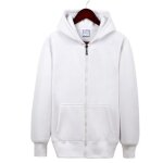 Pull homme � capuche style cor�en en coton - leoclotho - blanc - manches longues - coupe d�contract�e ...