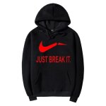 Pull homme à capuche sweat - shirt imprimé de printemps avec poche kangourou - noir / rouge Pull homme à capuche sweat - shirt imprimé de printemps avec poche kangourou - noir / rouge