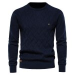 Pull homme chaud en tricot col rond casual pullover sweater manches longues couleur unie automne hiver ... Pull homme chaud en tricot col rond casual pullover sweater manches longues couleur unie automne hiver ...