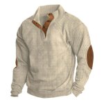 Pull homme col montant regular fit grande taille automne hiver casual pullover manches longues contrast�e ...