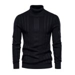 Pull hommepull  col roul chic et tendance tricot hiver en maillepull homme slim fit basique  manches ...