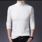 Pull homme col roulé en tricot chaude manches longues confortable - insfity - blanc Pull homme col roulé en tricot chaude manches longues confortable - insfity - blanc