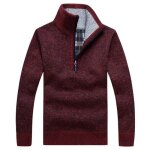 Pull hommepull col roulé tricot hautsmanches longues pullover automne hiver chaud - rouge Pull hommepull col roulé tricot hautsmanches longues pullover automne hiver chaud - rouge