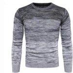 Pull homme col rond (s - xl)manches longues pull hommes classiques hiver - gris