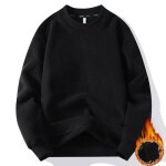 Pull homme epais en tricot chaud doubl� polaire casual pullover col rond manches longues automne hiver ...