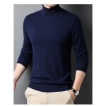 Pull homme hiver laine col roulé chaude extensible manches longues slim - insfity - bleu marine Pull homme hiver laine col roulé chaude extensible manches longues slim - insfity - bleu marine