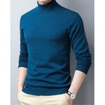 Pull homme hiver laine mérinos col roulé chaude extensible manches longues slim - insfity - bleu fonce ... Pull homme hiver laine mérinos col roulé chaude extensible manches longues slim - insfity - bleu fonce ...