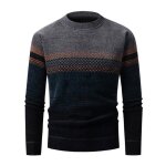 Pull homme - insfity - automne - col montant - rayure - respirante