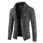 Pull homme - leoclotho - col boutonné - coupe slim - gris noir Pull homme - leoclotho - col boutonné - coupe slim - gris noir