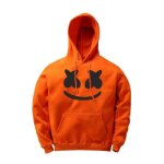Pull homme leoclotho - manches longues - col capuche - orange