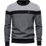 Pull homme - fondupin - manches longues - col arrondi - classiques en maille - tricot lautomne hiver ...