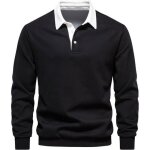 Pull homme manches longues printemps et automne casual pullover couleur unie tissu confortable - taille ...
