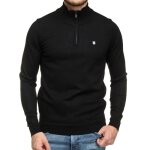 Pull - teddy smith - marty 2 - noir - col 1 / 4 zip - coupe classique Pull - teddy smith - marty 2 - noir - col 1 / 4 zip - coupe classique