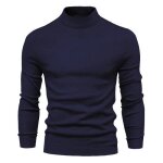 Pull homme en tricot col montant À manches longues pullover chandail chaud couleur unie automne hiver ... Pull homme en tricot col montant À manches longues pullover chandail chaud couleur unie automne hiver ...