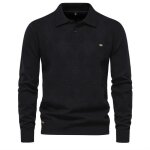Pull homme en tricot slim fit casual pullover couleur unie tissu confortable pour automne hiver - taille ...
