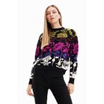 Pull jacquard fleurs femme desigual