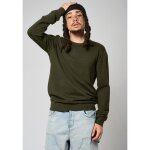 Pull kaki homme - kaporal - vaero - coupe regular - col rond - bord - ctes