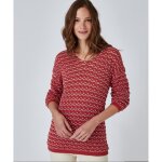 Damart - pull maille effet crochet - rose terracotta