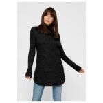 Pull en mailles noir femme - pieces - regular - col roul