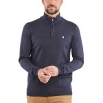 Pull manches longues col montant zipp marty 2 bleu marine