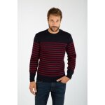 Pull marin - armorlux - homme - rayures placées - maille en côte 1x1 - encolure ronde Pull marin - armorlux - homme - rayures placées - maille en côte 1x1 - encolure ronde