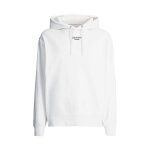 Pull molleton homme - calvin klein jeans - blanc - manches longues - col arrondi