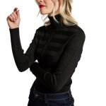 Pull noir brillant femme morgan mentosa - col roulé - manches longues - coupe cintrée Pull noir brillant femme morgan mentosa - col roulé - manches longues - coupe cintrée