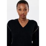 Pull noir femme kaporal pedro - col v - maille - conseils entretien Pull noir femme kaporal pedro - col v - maille - conseils entretien