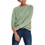 Pull only - lesly kings - vert - col arrondi - femme