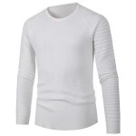 Pull - over en tricot homme col arrondi slim automno hiver manches longues - blanc - insfity Pull - over en tricot homme col arrondi slim automno hiver manches longues - blanc - insfity