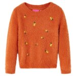 Pull - over tricot pour enfants vidaxl - manches longues - orange brl - 5 dimensions disponibles